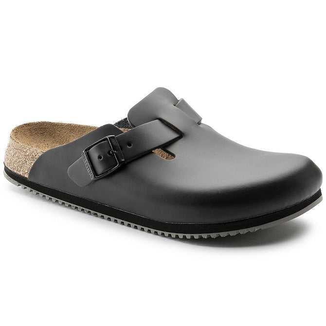 060194 Birkenstock Boston Professional Super Grip Leather Black